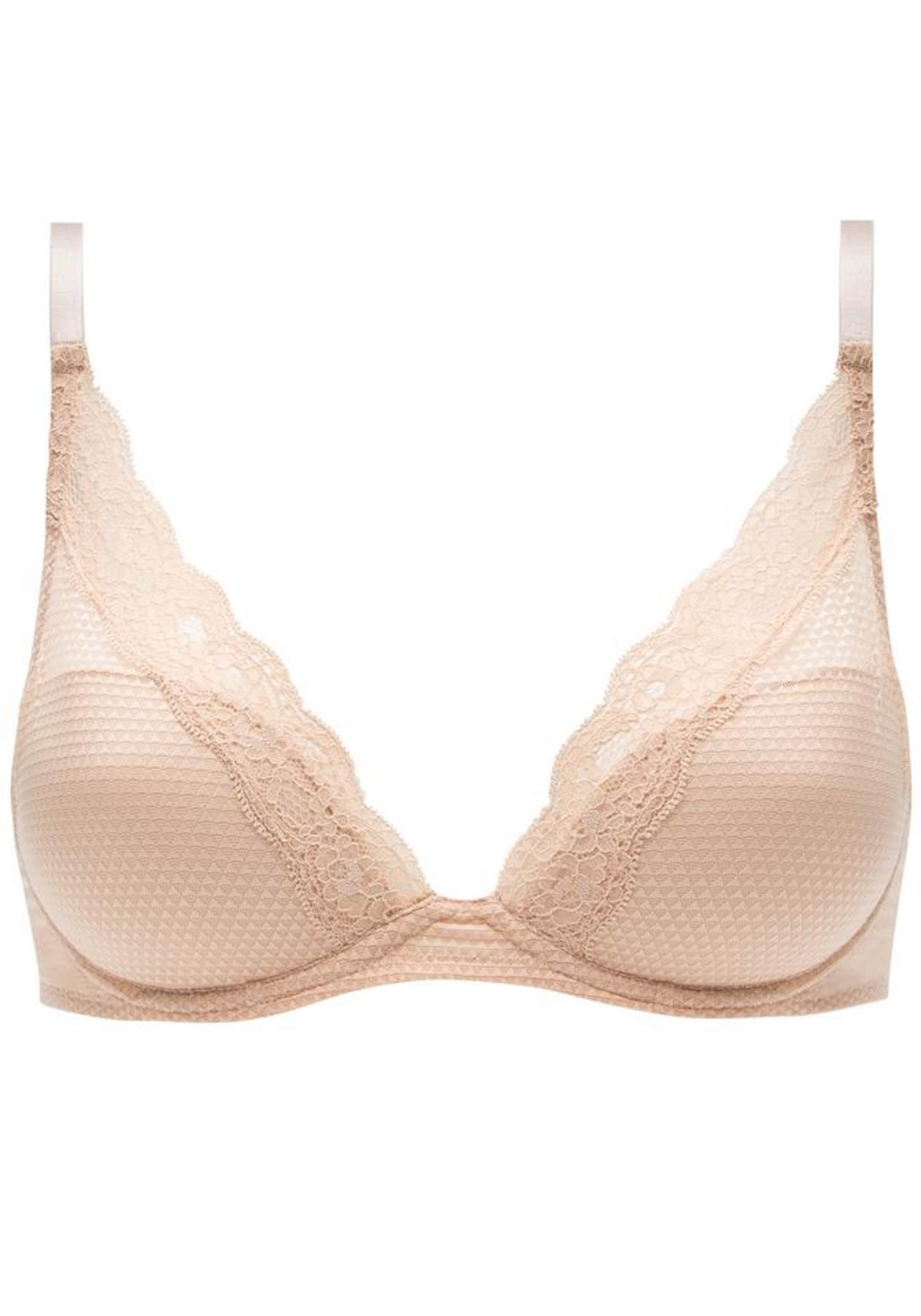 smėlio PASSIONATA Marškinėliai Liemenėlė 'Brookly': priekis