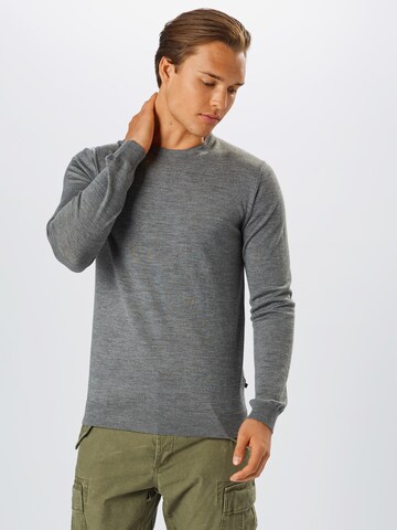 Matinique Regular Fit Pullover 'Margrate' in Grau: Vorderseite