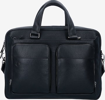 Piquadro Document Bag 'Black Square' in Black: front