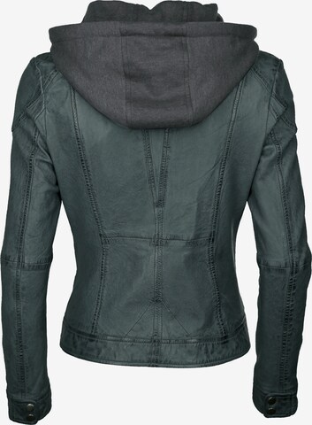 Maze Lederjacke mit stylische Kapuze ' Brayford ' in Grau