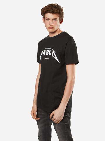 T-Shirt Mister Tee en noir : devant