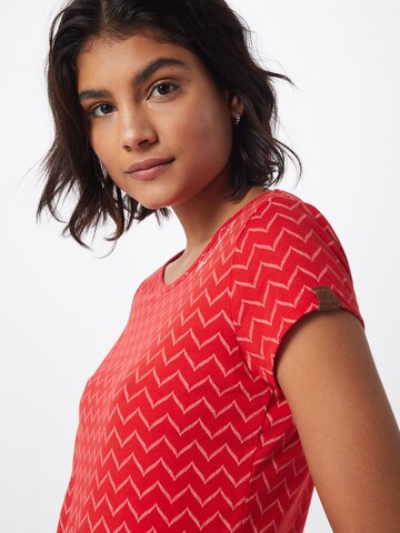 Ragwear T-Shirt 'Mint Zig Zag' in Rot