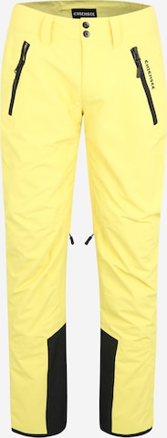 Regular Pantalon outdoor CHIEMSEE en jaune : devant