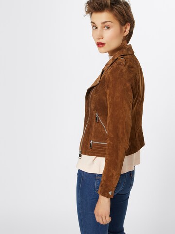 VERO MODA Lederjacke 'ROYCE' in Braun: Rückseite