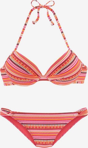 LASCANA Push-up Bikini värissä oranssi: edessä