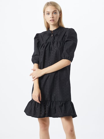 SISTERS POINT Shirt Dress in Black: front