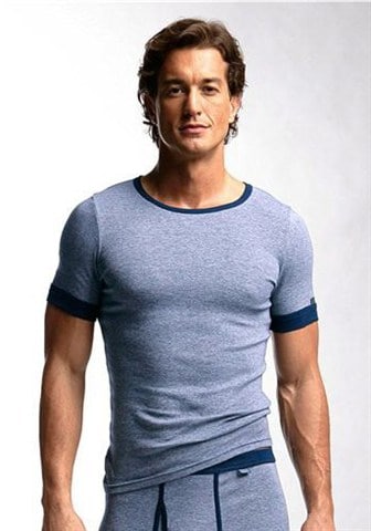 CLIPPER Undershirt in Blue: front