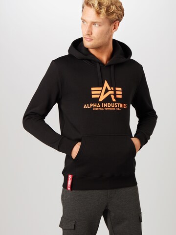 ALPHA INDUSTRIES Sweatshirt i svart: framsida