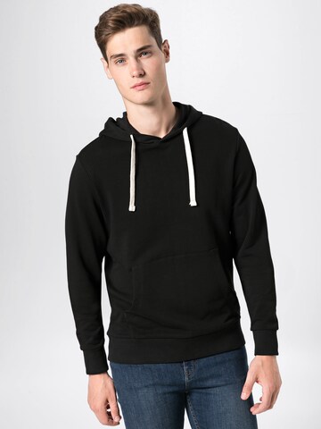 JACK & JONESSweater majica 'Holmen' - crna boja: prednji dio