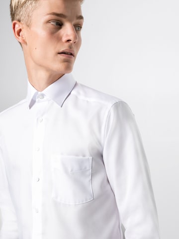 OLYMP Regular fit Button Up Shirt 'Luxor Faux' in White