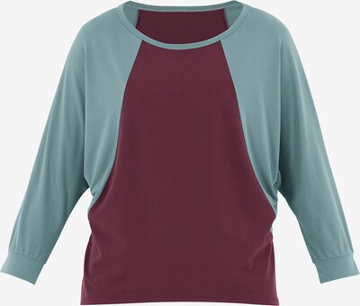 PALMERS Shirt 'Flowery Autumn' in blau / bordeaux, Produktansicht