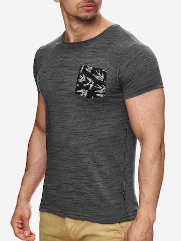 INDICODE JEANS T-Shirt 'Blaine' in Grau