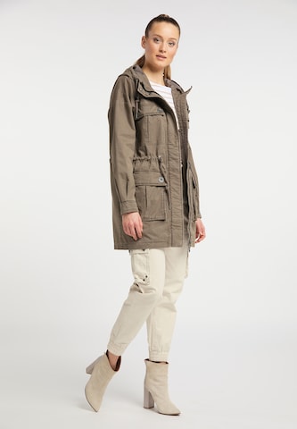 DREIMASTER Between-Seasons Parka in Brown: front