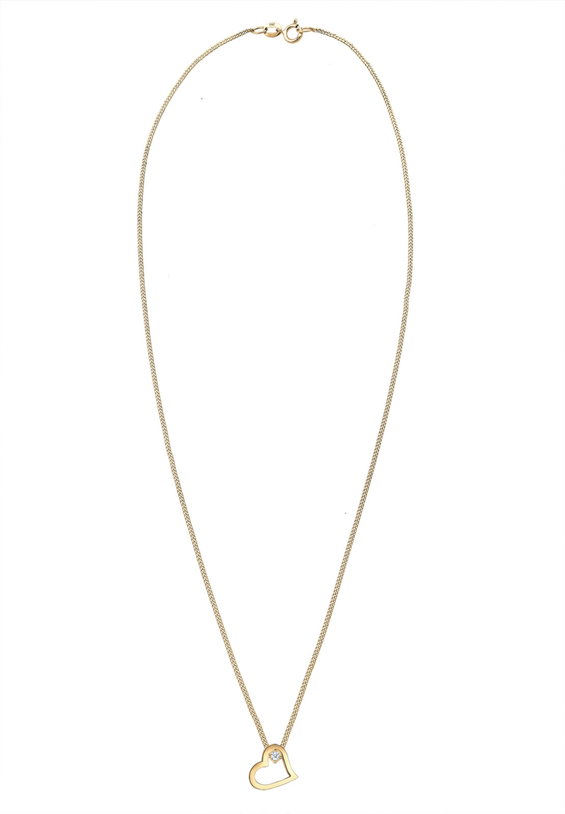 Elli DIAMONDS Necklace 'Herz' in Gold: front