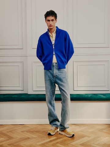 Bright Blue Sweater Look