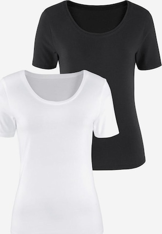 VIVANCE T-Shirts (2 Stück) in Schwarz: predná strana