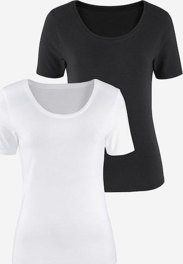 VIVANCE T-Shirts (2 Stück) in schwarz / weiß, Produktansicht