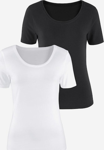 VIVANCE T-Shirts (2 Stück) in Schwarz: front