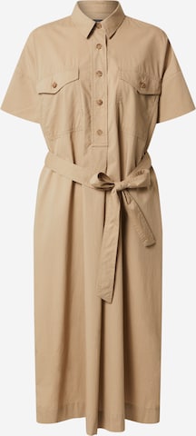 Robe-chemise 'UTILITY' GAP en beige : devant