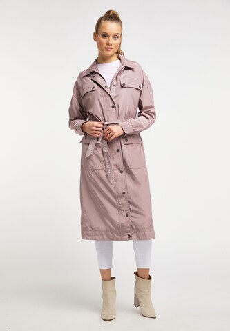 DREIMASTER Between-Seasons Coat in Pink: front