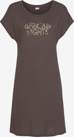 LASCANA Nightgown 'Africa' in Grey: front