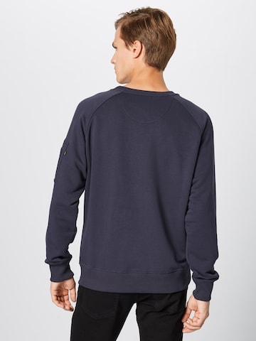 ALPHA INDUSTRIES Sweatshirt 'X-Fit' in Blue: back