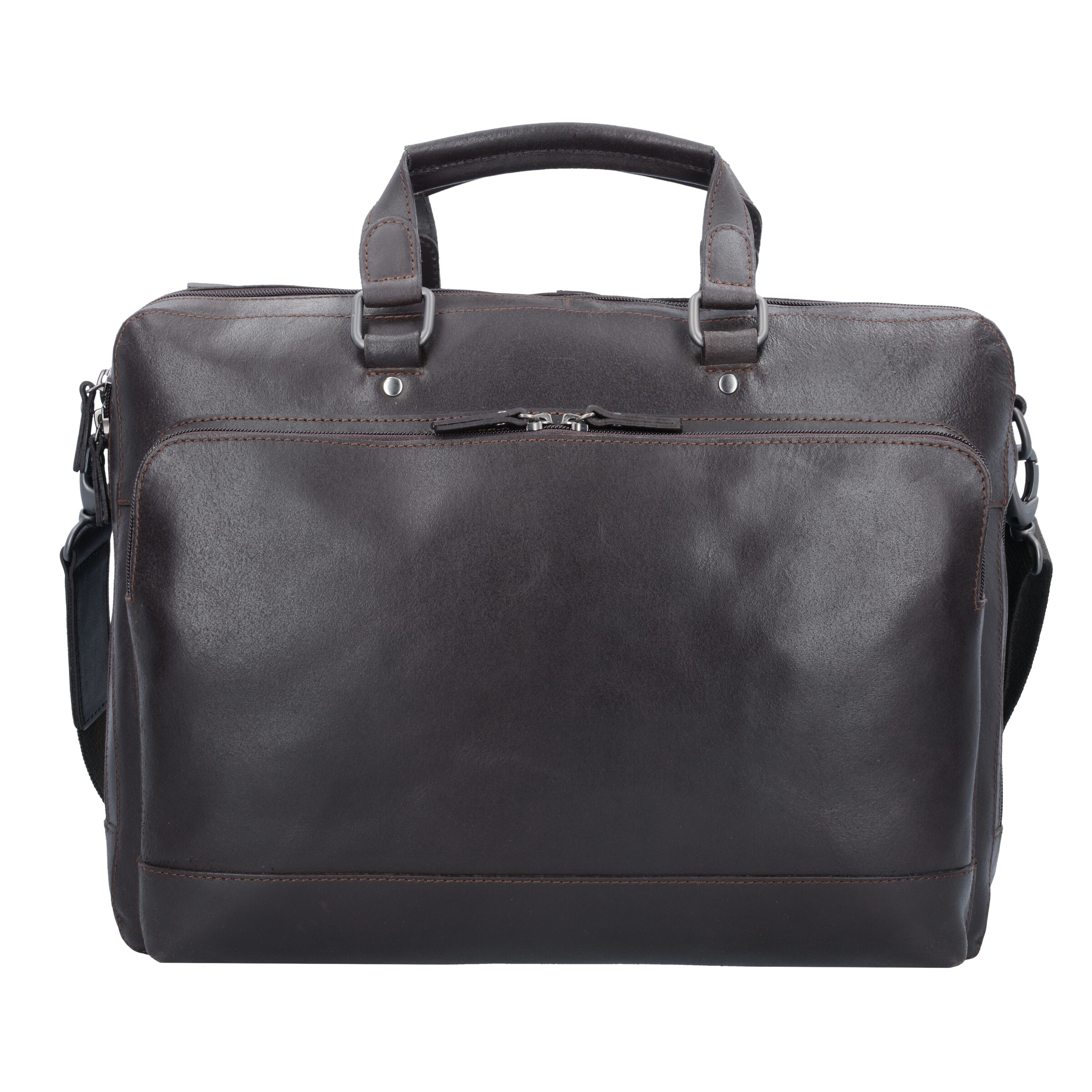 LEONHARD HEYDEN Document bag 'Dakota' in Brown: front