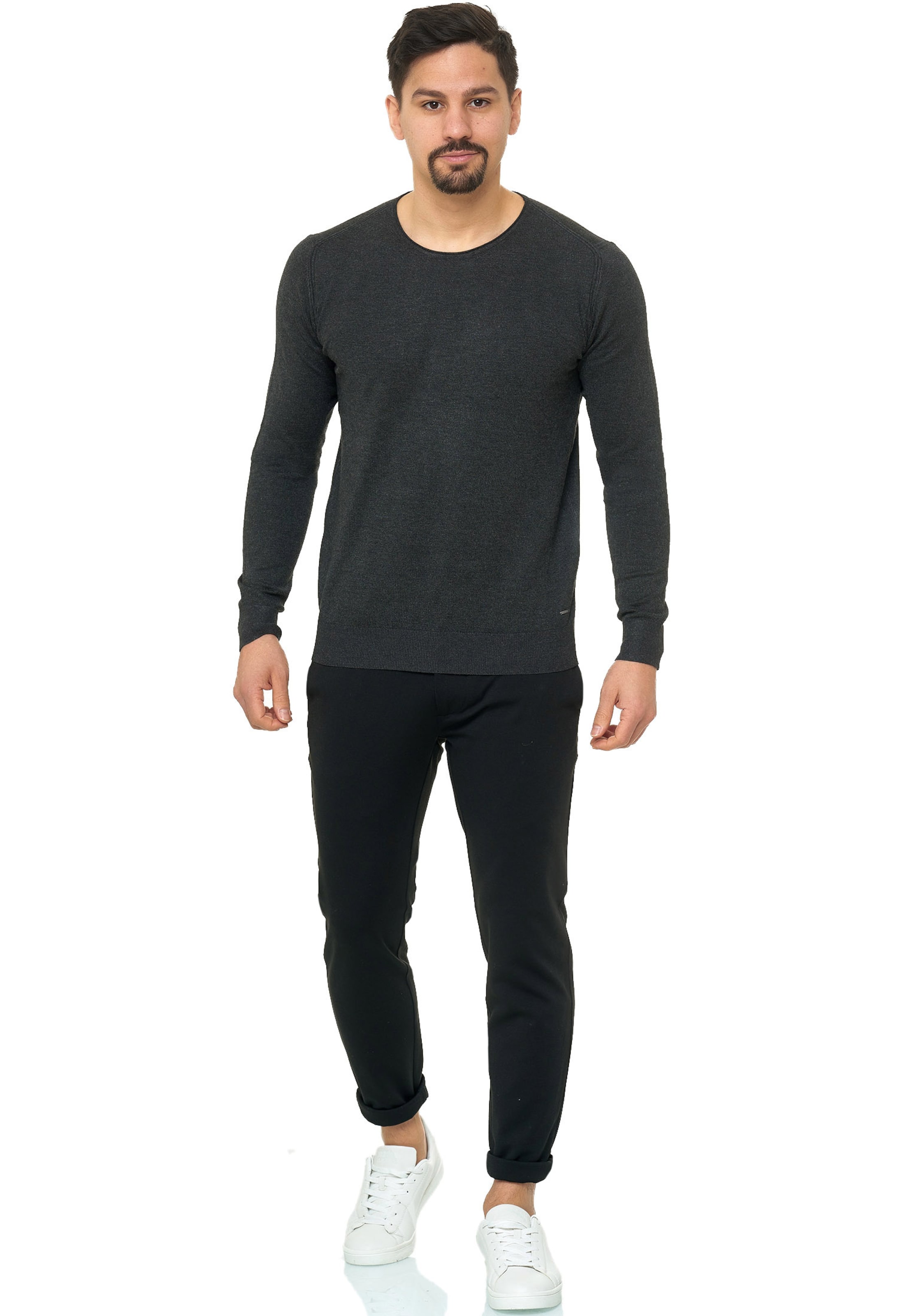 Coupe slim Pantalon 'Rodekro' INDICODE JEANS en noir