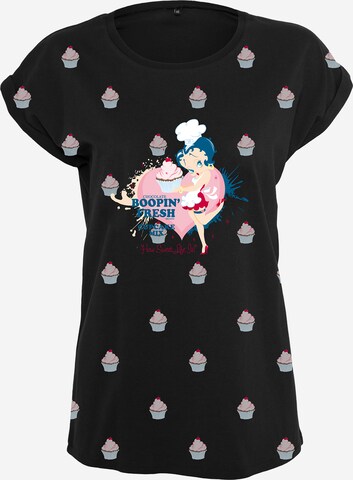 Merchcode Shirt 'Betty Boop' in Zwart: voorkant