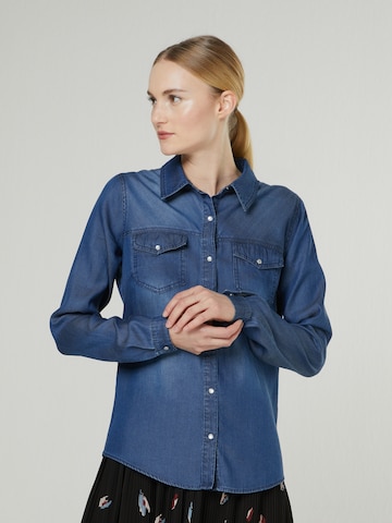 Camicia da donna 'Bista' di VILA in blu: frontale