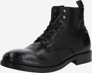 Hudson London Lace-Up Boots in Black: front