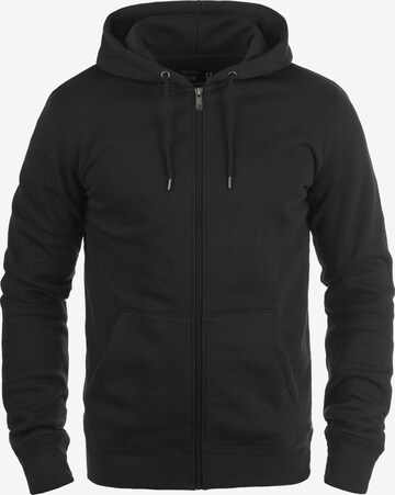 !Solid Zip-Up Hoodie 'Berti' in Black: front