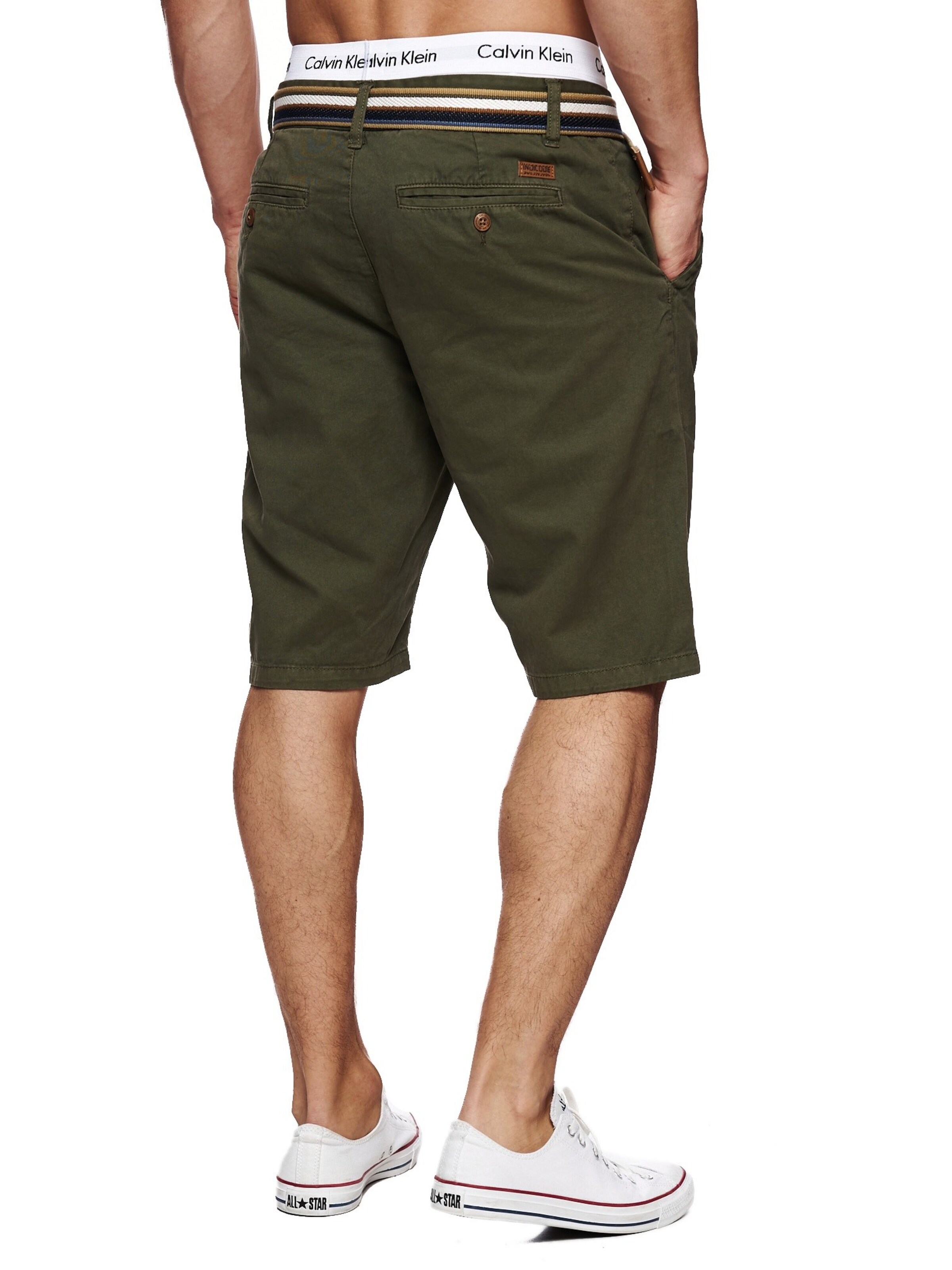 INDICODE JEANS Regular Shorts 'Cuba' in Grün
