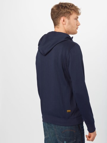 G-Star RAW Regular fit Zip-Up Hoodie 'Premium Core' in Blue