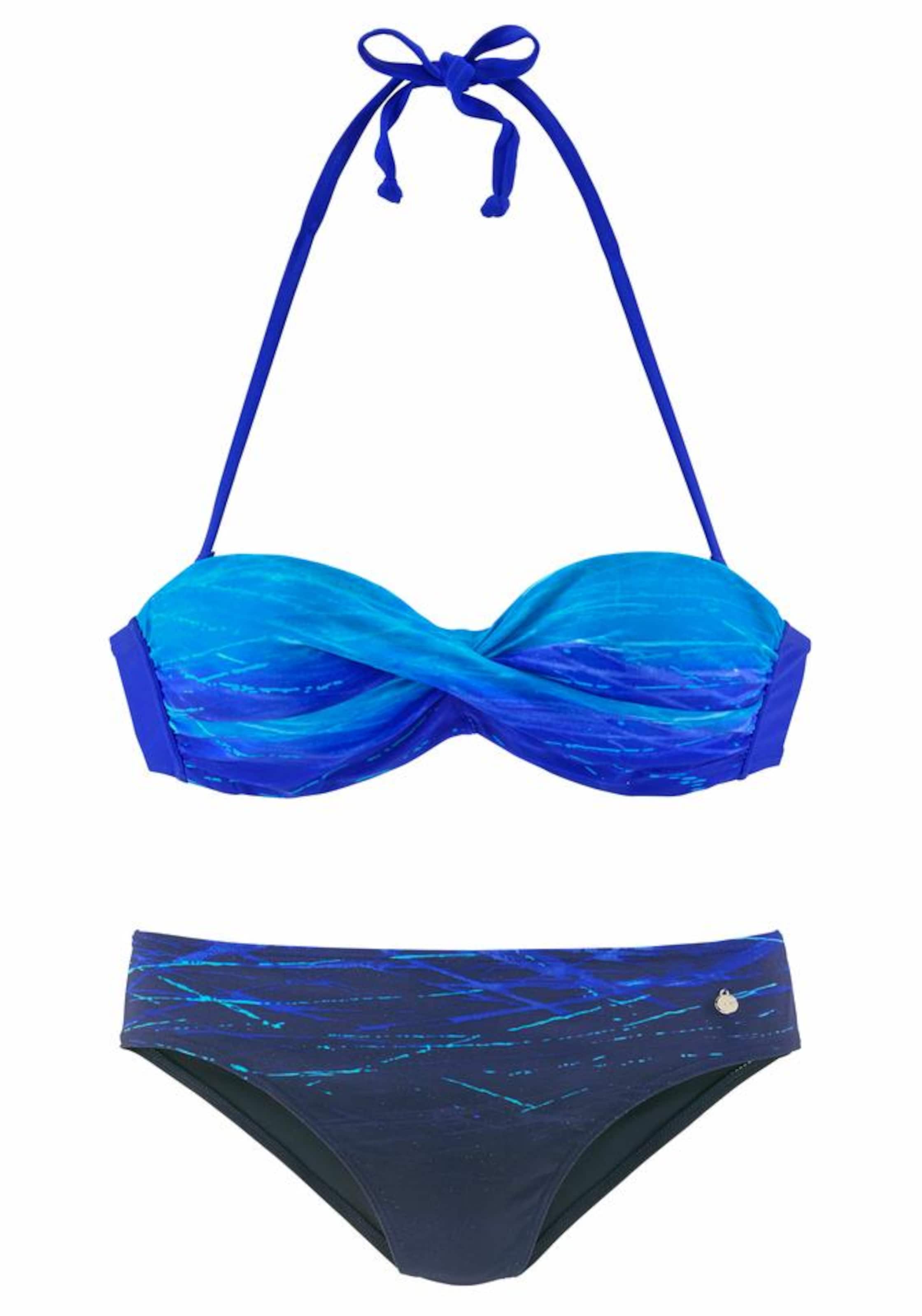 LASCANA Bandeau Bikini in Blue: front