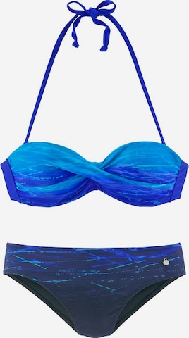 LASCANA Bandeau Bikini in Blau: predná strana