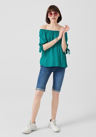 QS Bluse in Grün