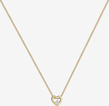 Elli DIAMONDS Ketting 'Herz' in Goud: voorkant