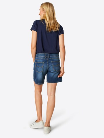 QS Regular Jeansshorts in Blau: zadná strana