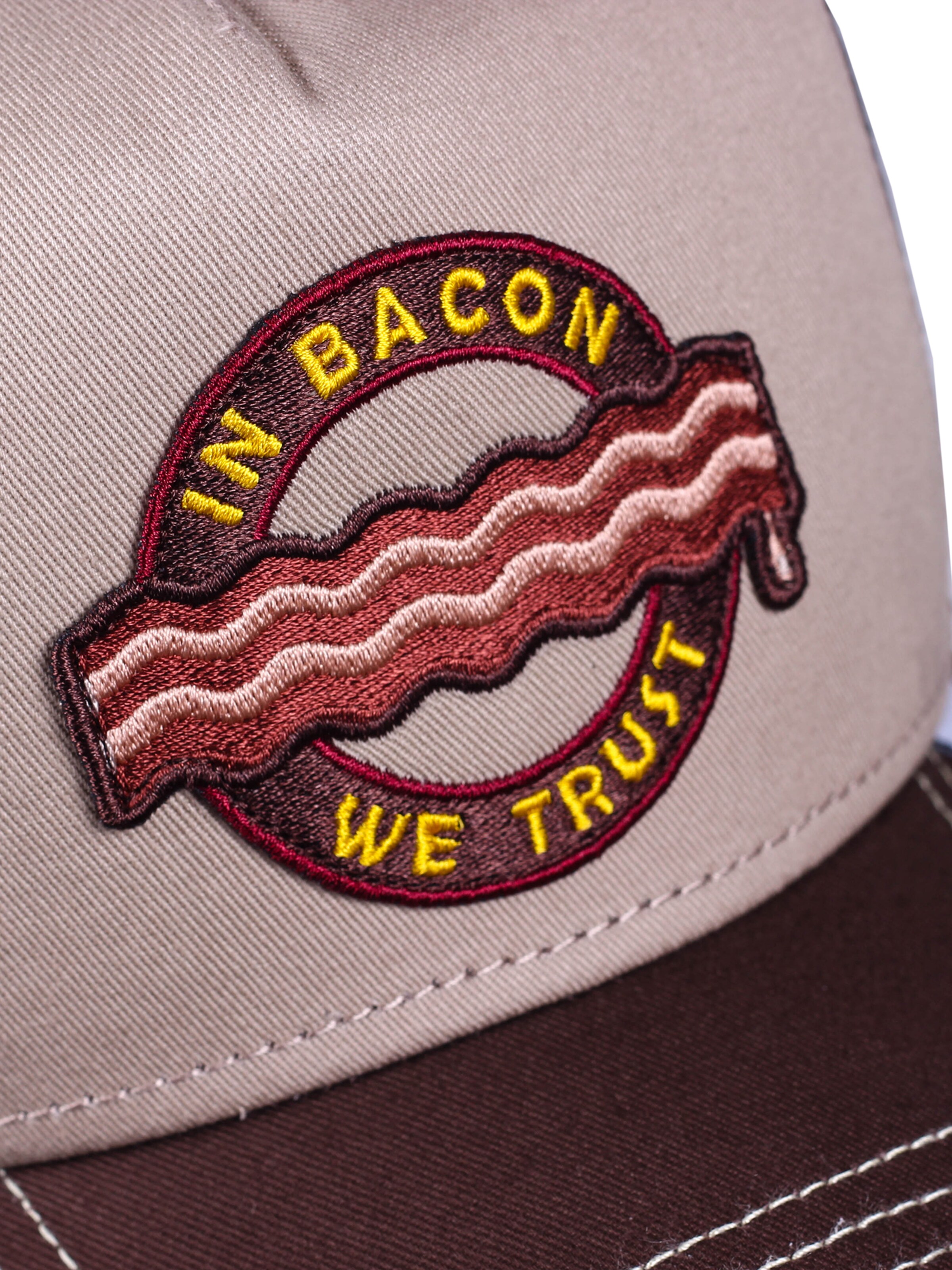 Cappello da baseball 'Food Bacon' di DJINNS in marrone