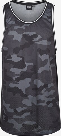 T-Shirt 'Camo Mesh' Urban Classics en gris : devant