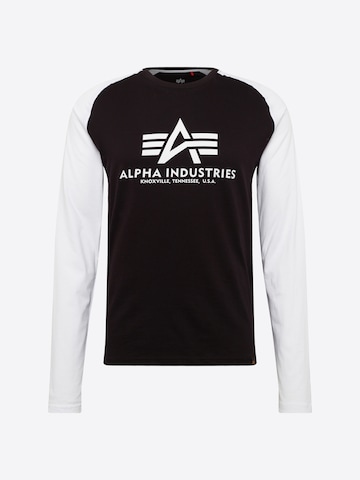 ALPHA INDUSTRIES Póló - fekete: elől