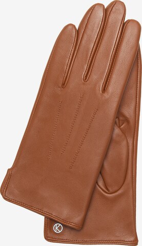 KESSLER Full Finger Gloves 'CARLA' in Brown: front