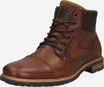 BULLBOXER Lace-Up Boots in Brown: front