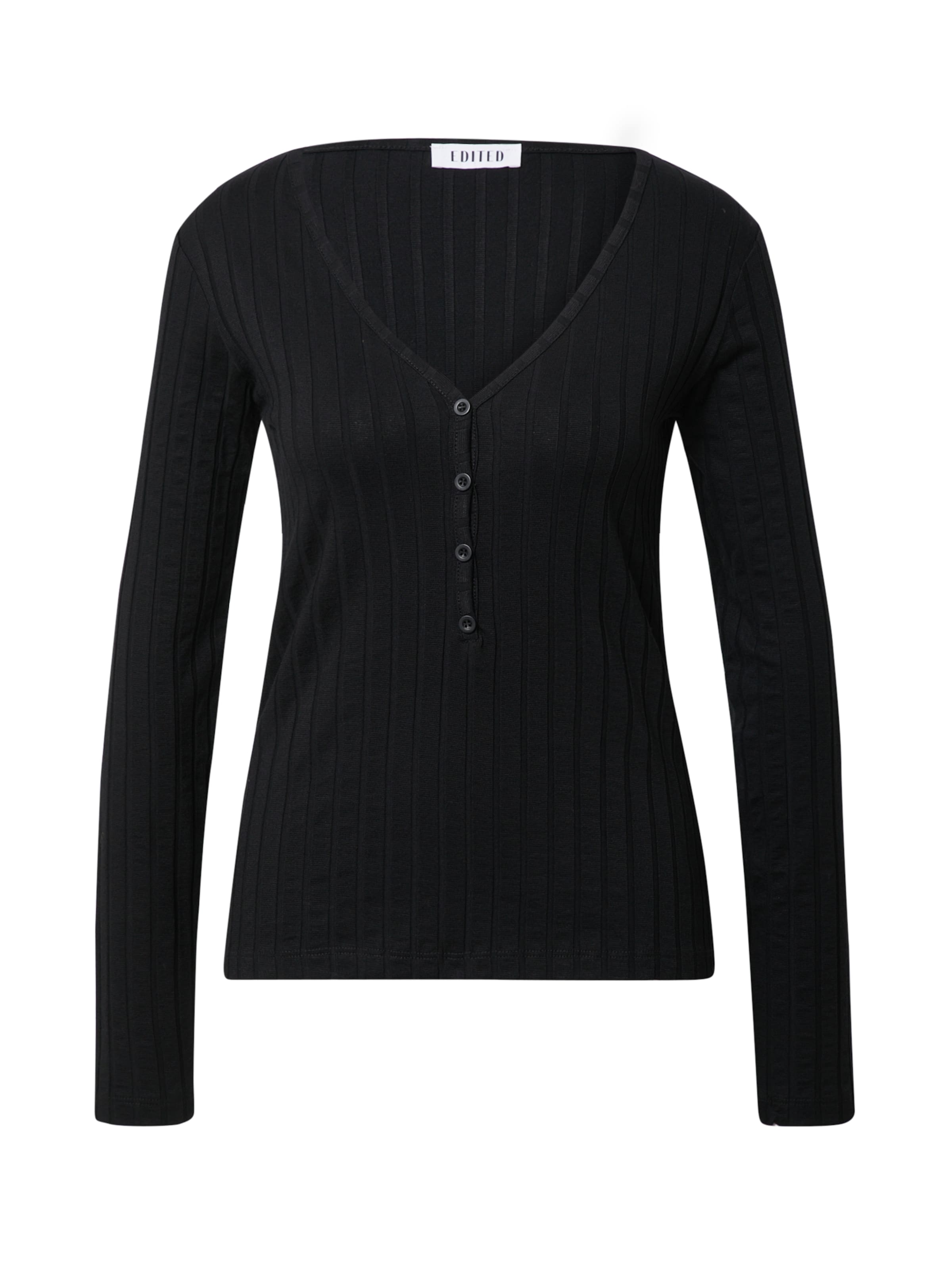 melns EDITED T-Krekls 'Anjana': no priekšpuses