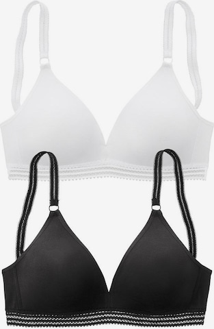 Triangle Soutien-gorge PETITE FLEUR en noir : devant