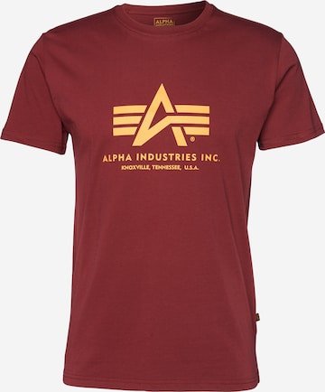 T-Shirt ALPHA INDUSTRIES en rouge : devant