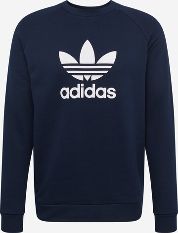 Bluză de molton 'Trefoil Crew' de la ADIDAS ORIGINALS pe albastru: față