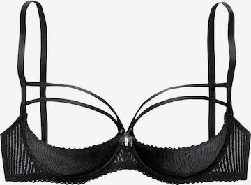 LASCANA Belle Affaire Balconette Bra in Black: front