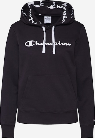 Bluză de molton de la Champion Authentic Athletic Apparel pe negru: față